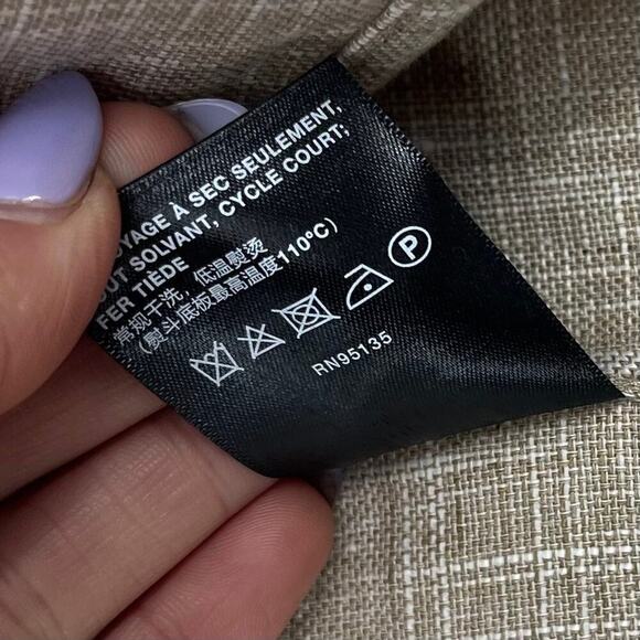 LAFAYETTE 148 NEW YORK One Button Blazer Jacket Beige Linen Belted Size XL - Picture 9 of 11